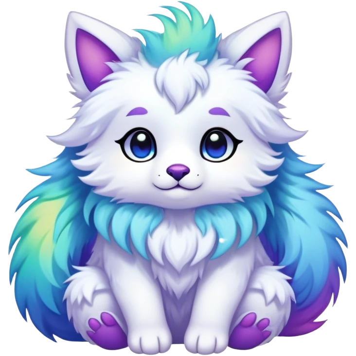 Kawaii bright fantasy ethereal anthro fursona animal emoji