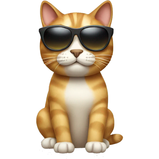 Cat with sunglasses emoji