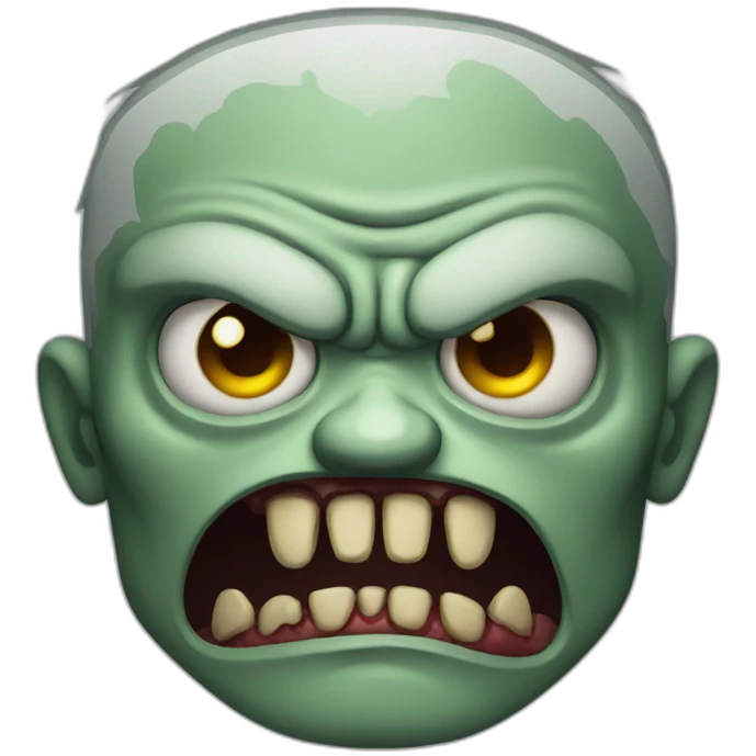 Angry zombie emoji