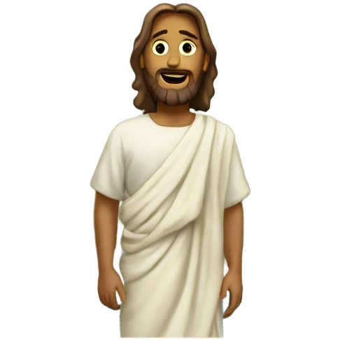 jesus emerging from a pool emoji