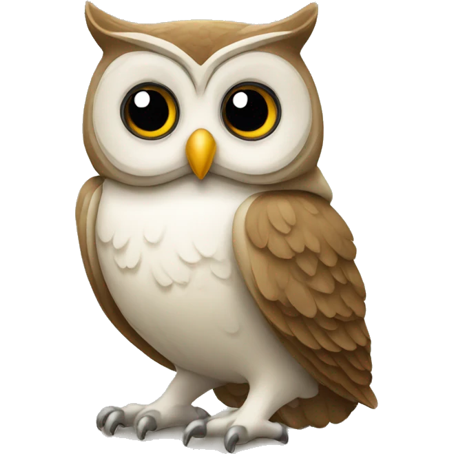 elegant owl sitting emoji