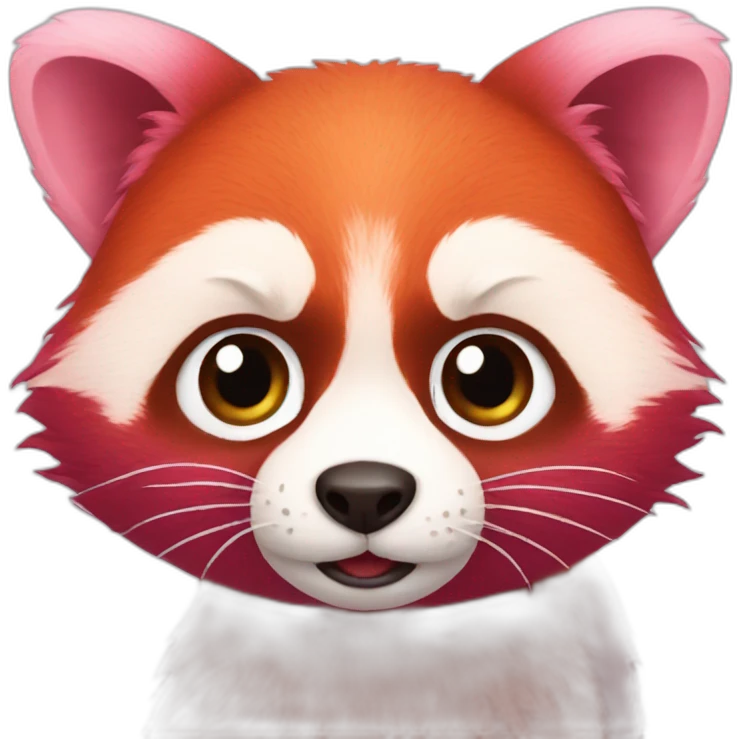 Pink red panda emoji