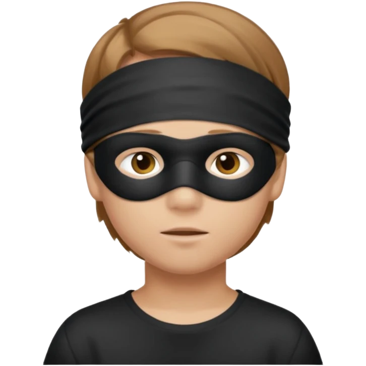 The boy is blindfolded emoji