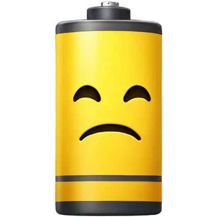 Yellow battery frowning emoji
