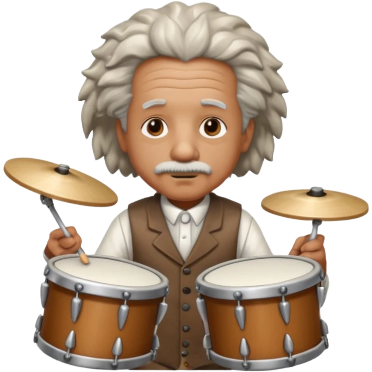Einstein on drums emoji