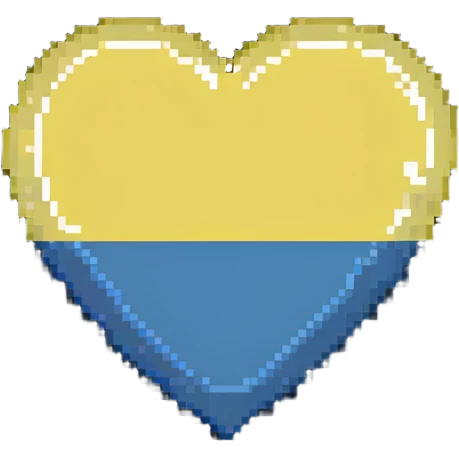heart with yellow top and blue bottom emoji