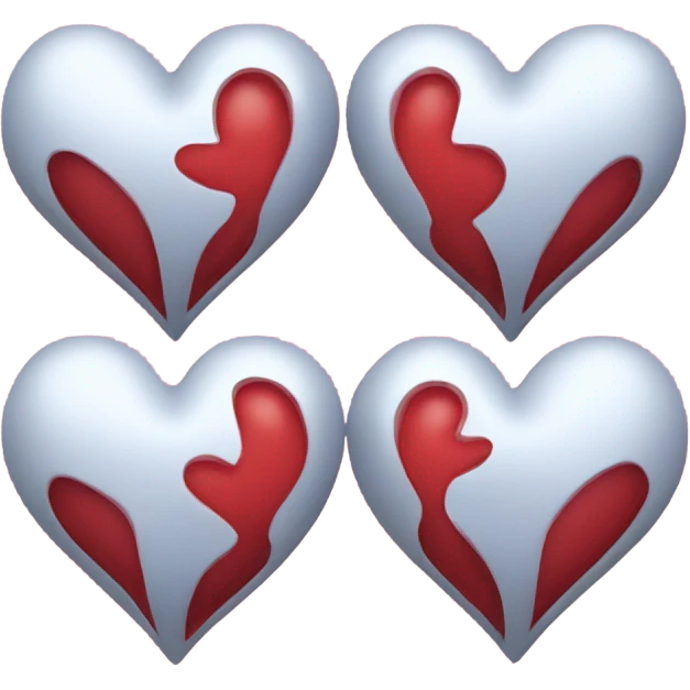 Three pulsing hearts emoji