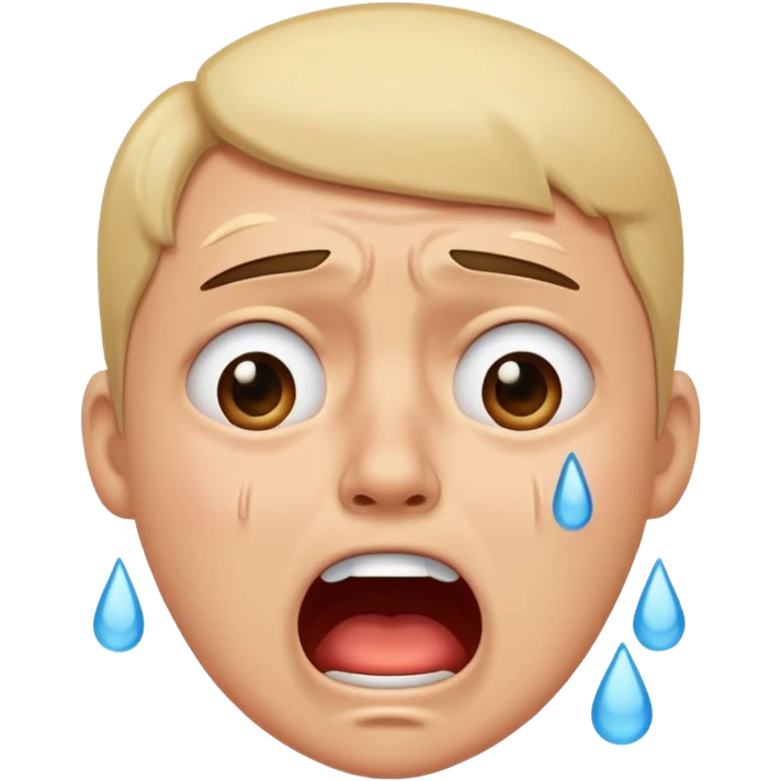 crying and shout emoji