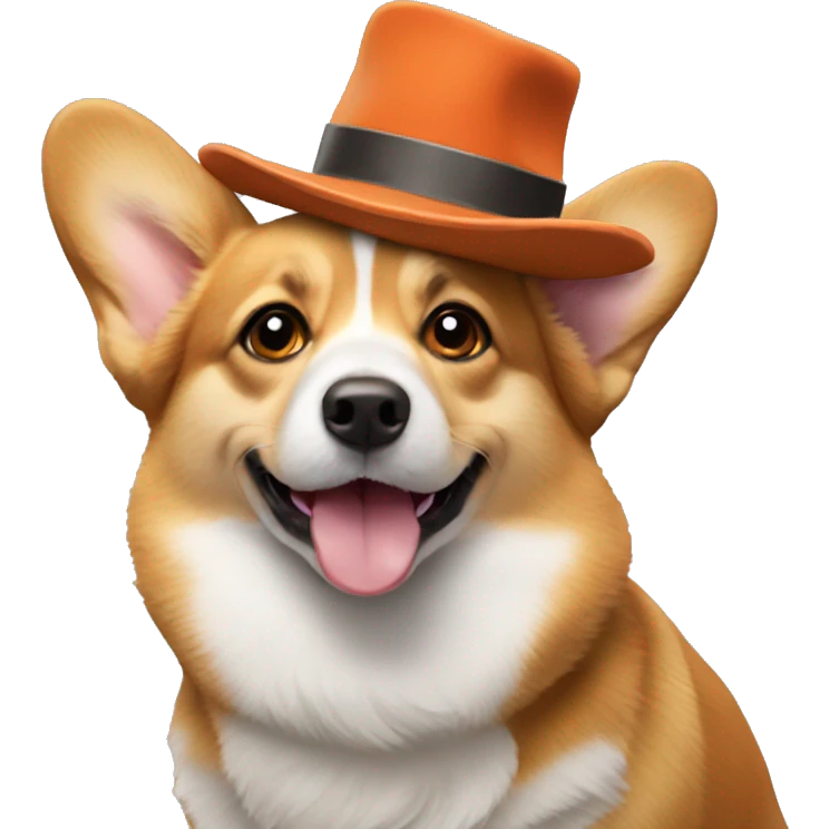 corgi with hat emoji