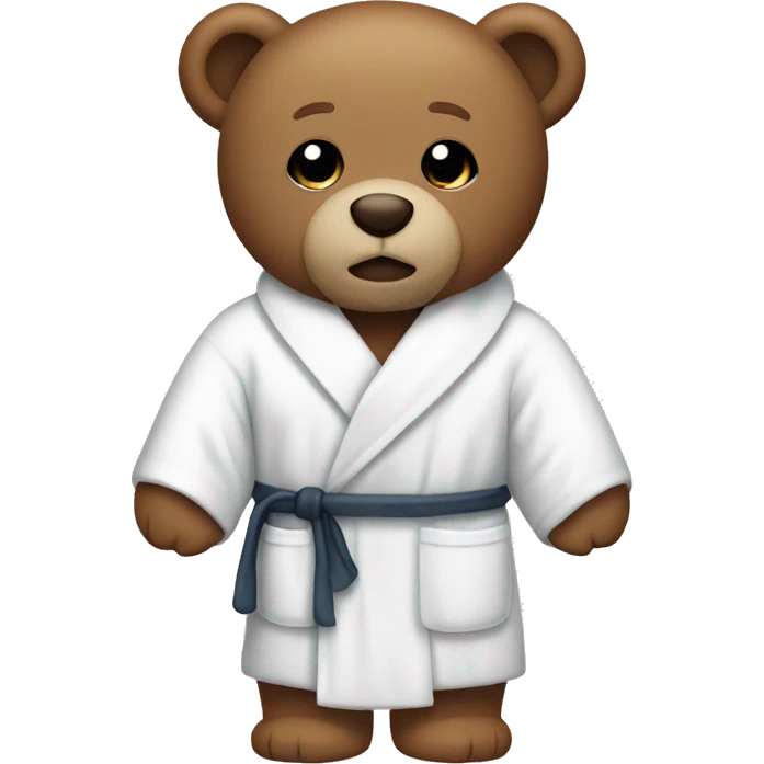 Teddy bear with white bathrobe emoji