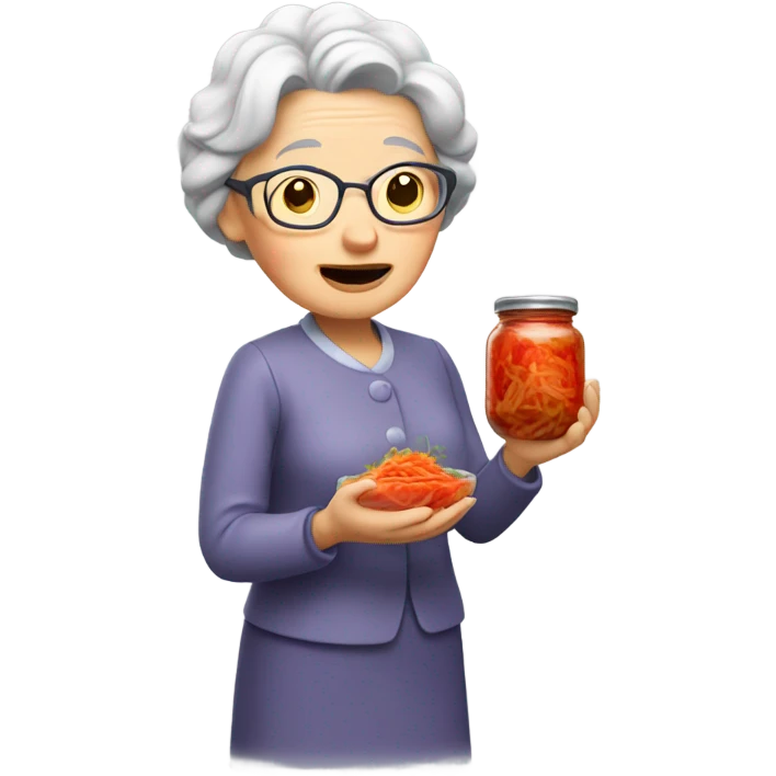 Grandma with kimchi  emoji