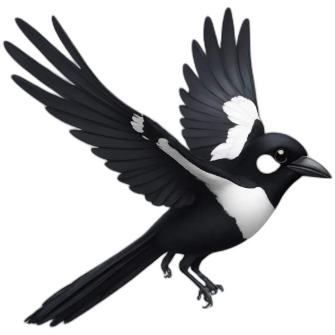 flying magpie emoji