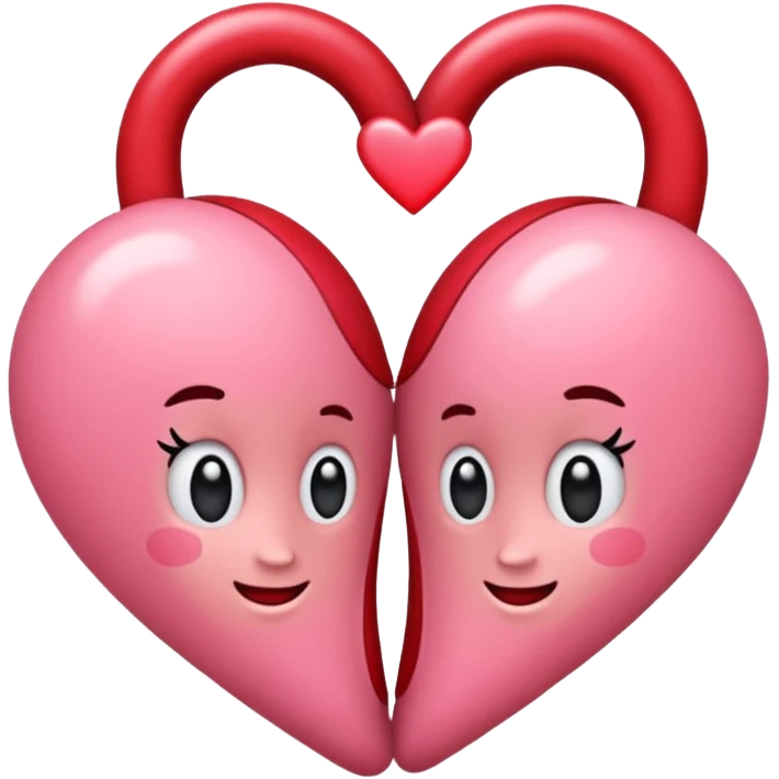Ein rotes Bsnd zwischen zwei Herzen emoji