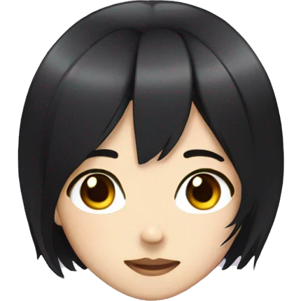 Anime girl with black hair  emoji