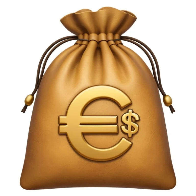 money bag with a bold ₸ symbol in the center emoji