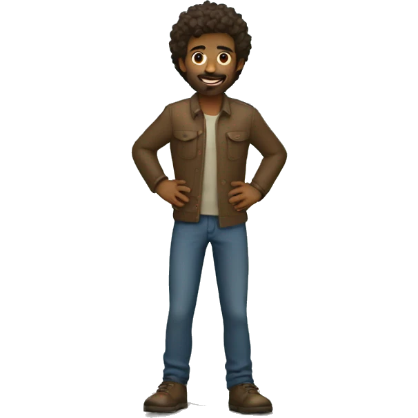 Man standing on a cliff emoji