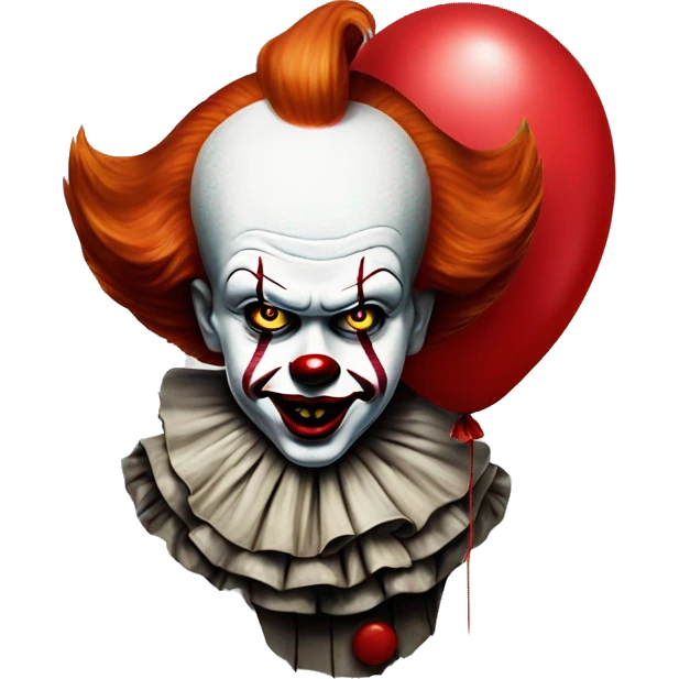 pennywise clown with red balloon  emoji