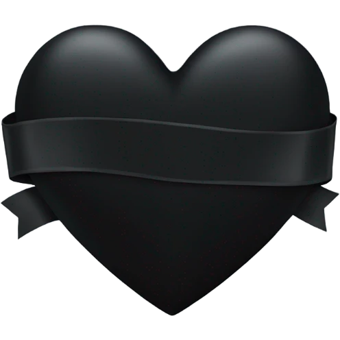 black heart with black ribbon emoji
