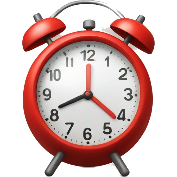 red alarm clock ringing emoji