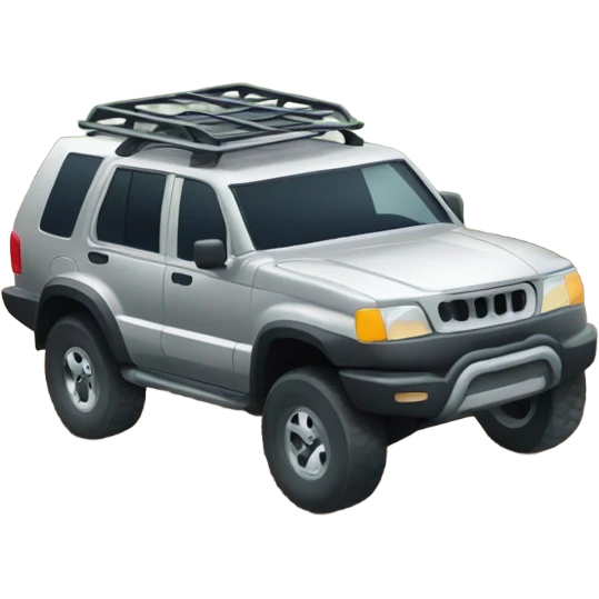 an adventurous SUV passing through dangerous places emoji