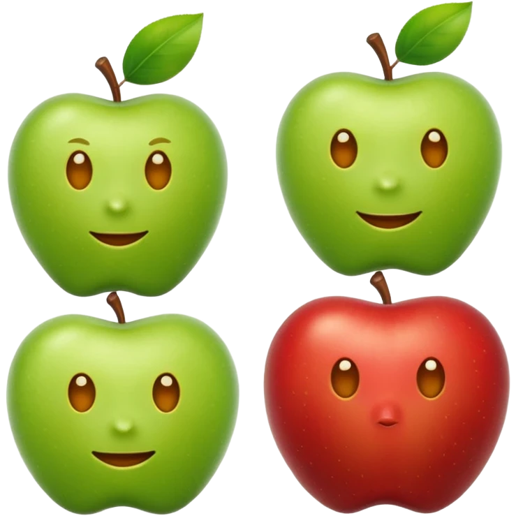 each letter of FSM in a different color apple style emoji emoji