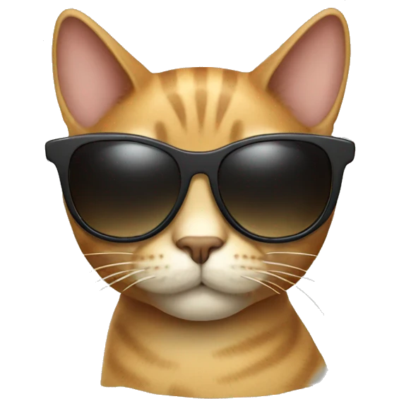 Cat with sunglasses emoji