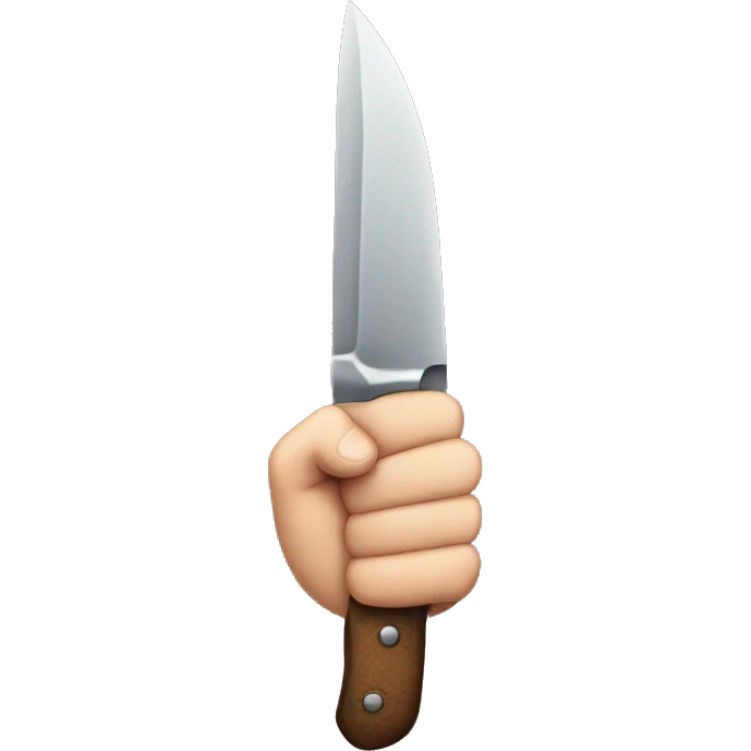 Knife hand emoji
