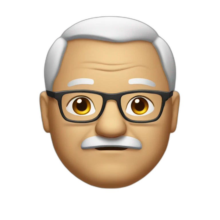 fat old man with glasses emoji