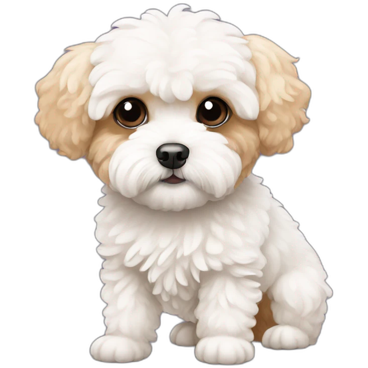 tri-coloured maltipoo emoji