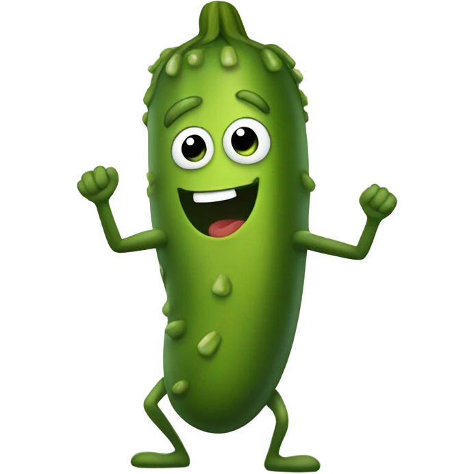 Dancing pickle emoji