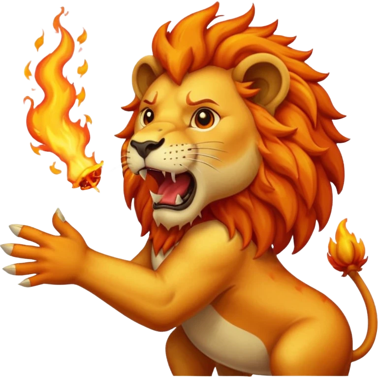 lion spitting fire  emoji
