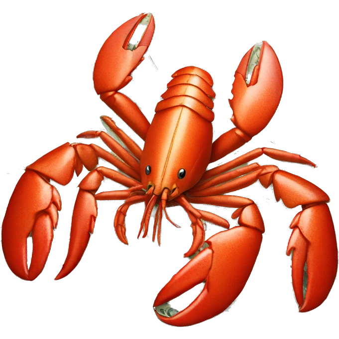 lobster with wings made out of dollar bills and 2d emoji