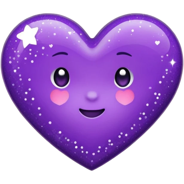 purple heart, minimalist, glitter, cute, simple, dark purple emoji