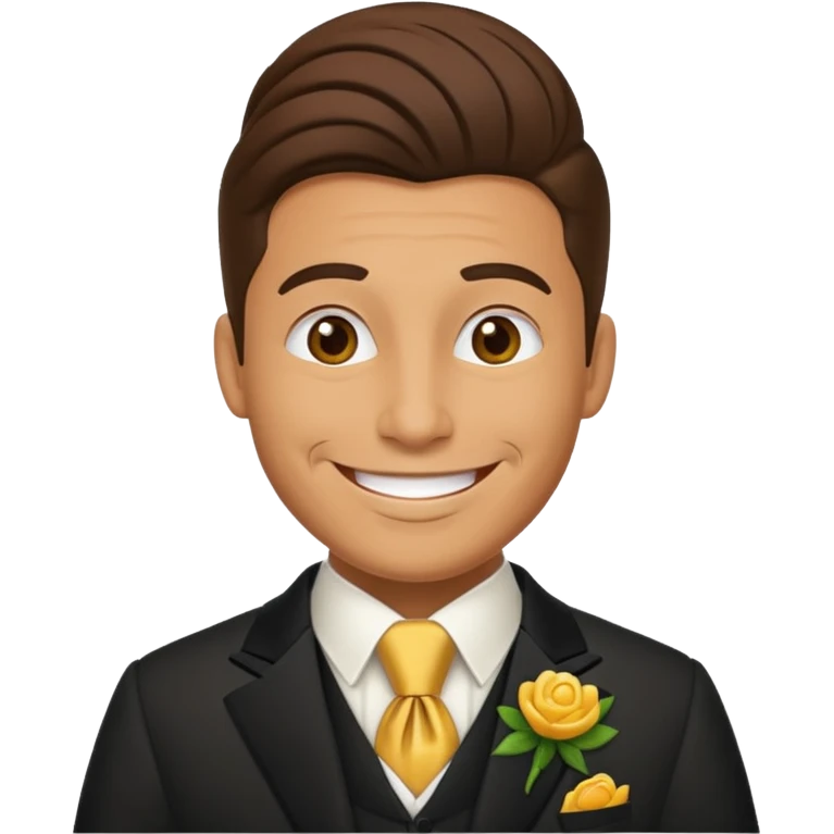 American groom, traditional, culture of american, smiley on face. emoji