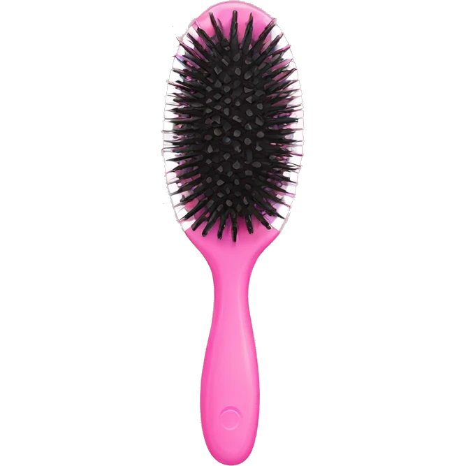 pink princess hair brush emoji