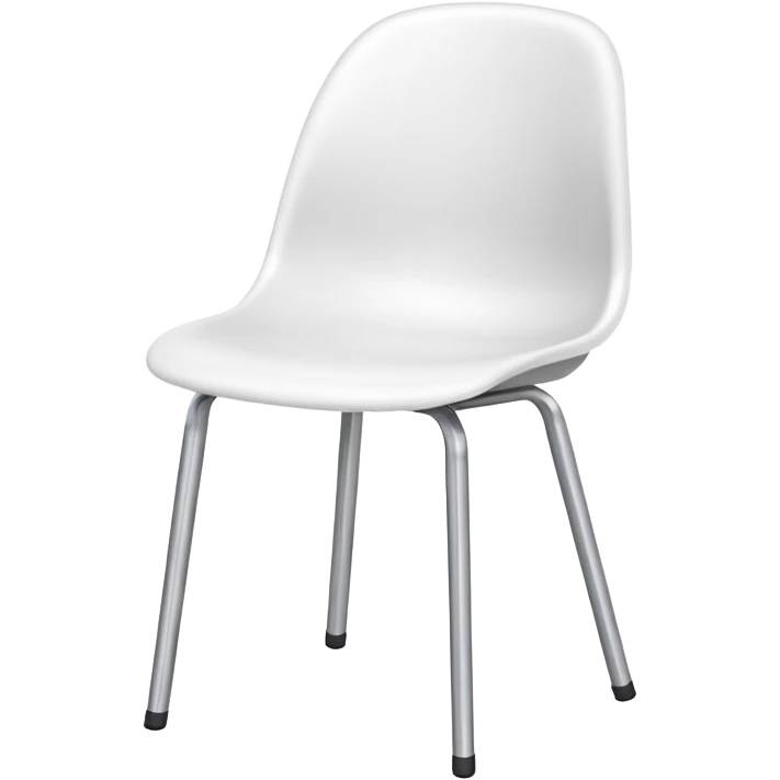 Silla de plastico color blanca emoji