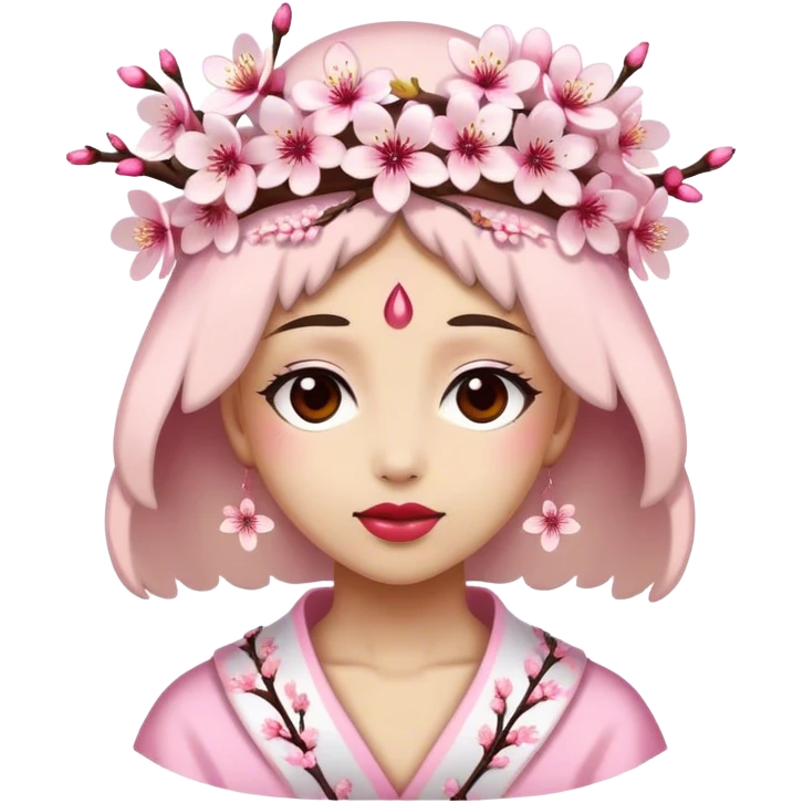 Cherry Blossom-Headdress emoji