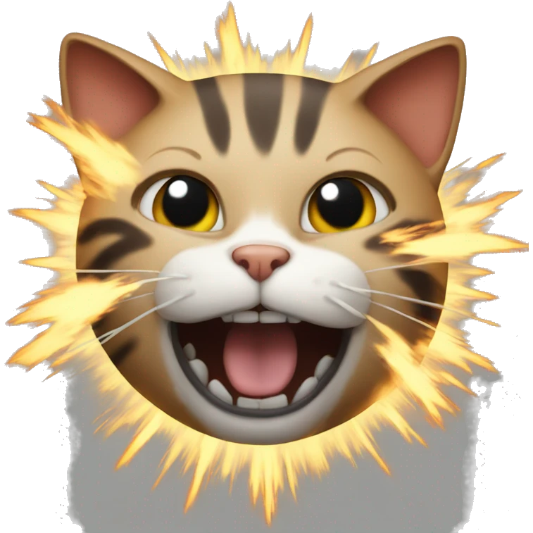 Cat explosion face emoji