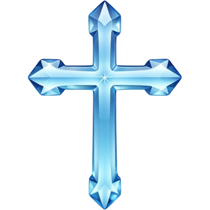 a crystal cross emoji
