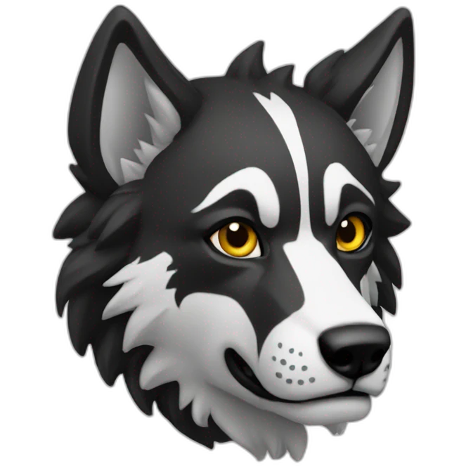 Lobo negro emoji