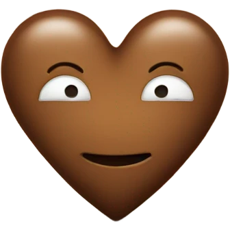 Cute brown heart emoji