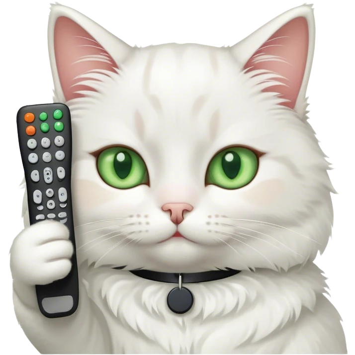Cat pointing tv remote emoji