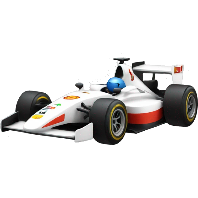 cat driving a Formula 1 car emoji