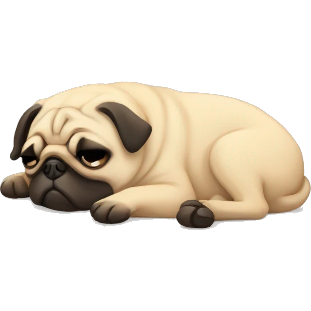 Pug sleeping  emoji