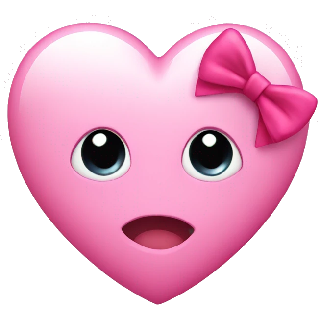Pink heart with bow  emoji