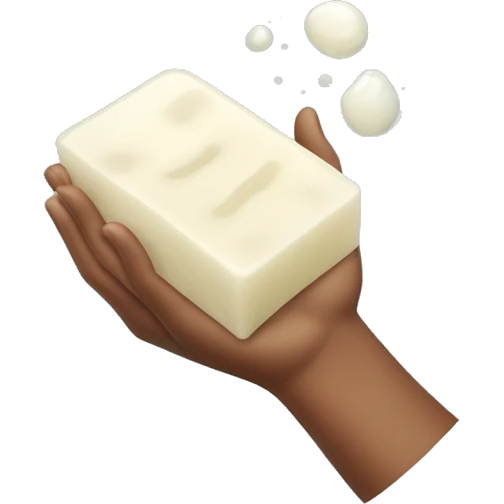Handing soap to someone who stinking  emoji