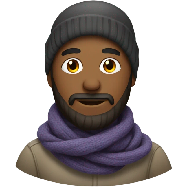 Beard ware a scarf  emoji