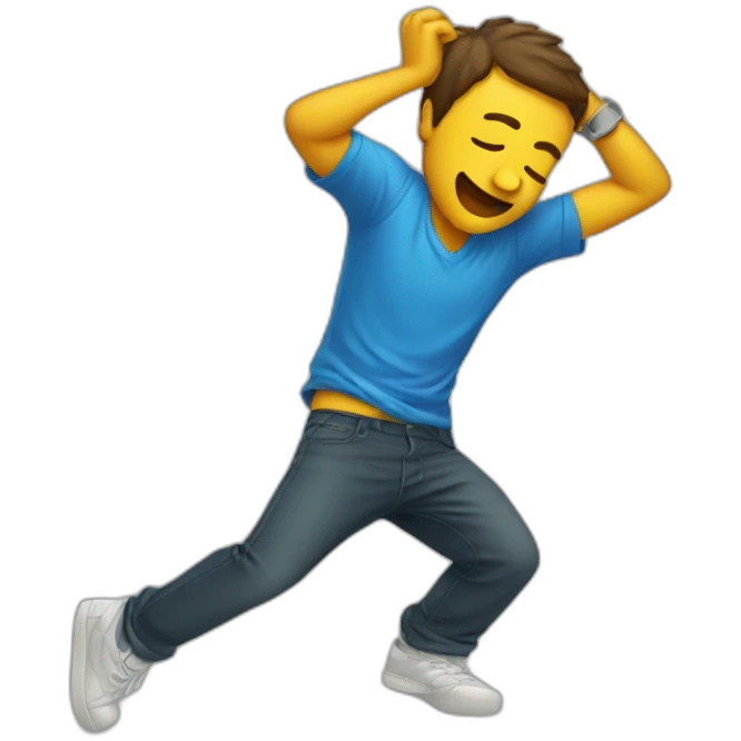 guy dabbing emoji