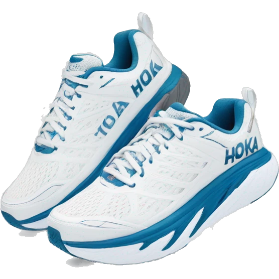 Hoka one one white pair of sneakers  emoji