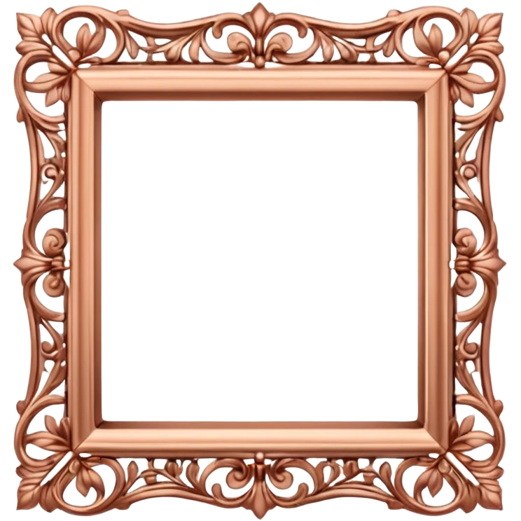  ornate vintage keepsake square rose gold frame emoji